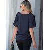 imageANRABESS Women T Shirts Oversized Short Sleeve V Neck 2025 Summer Casual Loose Tops Basic Tee Shirts Outfits with PocketNavy Blue