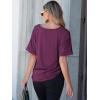 imageANRABESS Women T Shirts Oversized Short Sleeve V Neck 2025 Summer Casual Loose Tops Basic Tee Shirts Outfits with PocketPurple