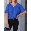 imageANRABESS Women T Shirts Oversized Short Sleeve V Neck 2025 Summer Casual Loose Tops Basic Tee Shirts Outfits with PocketRoyal Blue