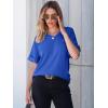 imageANRABESS Women T Shirts Oversized Short Sleeve V Neck 2025 Summer Casual Loose Tops Basic Tee Shirts Outfits with PocketRoyal Blue