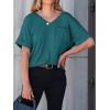 imageANRABESS Women T Shirts Oversized Short Sleeve V Neck 2025 Summer Casual Loose Tops Basic Tee Shirts Outfits with PocketTeal