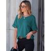 imageANRABESS Women T Shirts Oversized Short Sleeve V Neck 2025 Summer Casual Loose Tops Basic Tee Shirts Outfits with PocketTeal