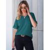 imageANRABESS Women T Shirts Oversized Short Sleeve V Neck 2025 Summer Casual Loose Tops Basic Tee Shirts Outfits with PocketTeal