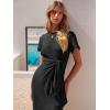 imageANRABESS Womens 2025 Summer Maxi Tshirt Dress Short Sleeve Crewneck Tie Waist Casual Slim Fit Slit Spring Long Beach DressesBlack