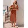 imageANRABESS Womens 2025 Summer Maxi Tshirt Dress Short Sleeve Crewneck Tie Waist Casual Slim Fit Slit Spring Long Beach DressesBrick Red