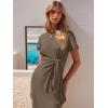 imageANRABESS Womens 2025 Summer Maxi Tshirt Dress Short Sleeve Crewneck Tie Waist Casual Slim Fit Slit Spring Long Beach DressesBrown