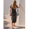 imageANRABESS Womens 2025 Summer Maxi Tshirt Dress Short Sleeve Crewneck Tie Waist Casual Slim Fit Slit Spring Long Beach DressesCoffee