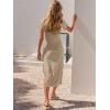 imageANRABESS Womens 2025 Summer Maxi Tshirt Dress Short Sleeve Crewneck Tie Waist Casual Slim Fit Slit Spring Long Beach DressesKhaki