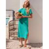 imageANRABESS Womens 2025 Summer Maxi Tshirt Dress Short Sleeve Crewneck Tie Waist Casual Slim Fit Slit Spring Long Beach DressesLake