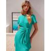 imageANRABESS Womens 2025 Summer Maxi Tshirt Dress Short Sleeve Crewneck Tie Waist Casual Slim Fit Slit Spring Long Beach DressesLake