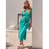 imageANRABESS Womens 2025 Summer Maxi Tshirt Dress Short Sleeve Crewneck Tie Waist Casual Slim Fit Slit Spring Long Beach DressesLake