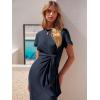 imageANRABESS Womens 2025 Summer Maxi Tshirt Dress Short Sleeve Crewneck Tie Waist Casual Slim Fit Slit Spring Long Beach DressesNavy Blue