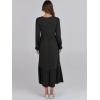 imageANRABESS Womens Casual Long Sleeve Midi Dress 2025 Fall Crewneck A Line Tiered Flowy Loose Trendy Dresses with PocketsBlack