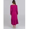 imageANRABESS Womens Casual Long Sleeve Midi Dress 2025 Fall Crewneck A Line Tiered Flowy Loose Trendy Dresses with PocketsRose