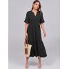 imageANRABESS Womens Casual Summer Ruffle Short Sleeve T Shirts Maxi Dress 2025 Fall V Neck Flowy Tiered Boho Beach DressesBlack
