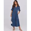 imageANRABESS Womens Casual Summer Ruffle Short Sleeve T Shirts Maxi Dress 2025 Fall V Neck Flowy Tiered Boho Beach DressesBlue