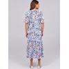 imageANRABESS Womens Casual Summer Ruffle Short Sleeve T Shirts Maxi Dress 2025 Fall V Neck Flowy Tiered Boho Beach DressesBlue Orange Floral