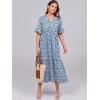 imageANRABESS Womens Casual Summer Ruffle Short Sleeve T Shirts Maxi Dress 2025 Fall V Neck Flowy Tiered Boho Beach DressesBlue White Floral