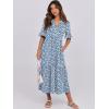 imageANRABESS Womens Casual Summer Ruffle Short Sleeve T Shirts Maxi Dress 2025 Fall V Neck Flowy Tiered Boho Beach DressesBlue White Floral