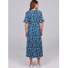 imageANRABESS Womens Casual Summer Ruffle Short Sleeve T Shirts Maxi Dress 2025 Fall V Neck Flowy Tiered Boho Beach DressesBlue Yellow Floral