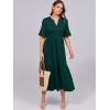imageANRABESS Womens Casual Summer Ruffle Short Sleeve T Shirts Maxi Dress 2025 Fall V Neck Flowy Tiered Boho Beach DressesDark Green