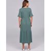 imageANRABESS Womens Casual Summer Ruffle Short Sleeve T Shirts Maxi Dress 2025 Fall V Neck Flowy Tiered Boho Beach DressesGreen