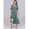 imageANRABESS Womens Casual Summer Ruffle Short Sleeve T Shirts Maxi Dress 2025 Fall V Neck Flowy Tiered Boho Beach DressesGreen