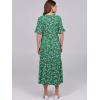 imageANRABESS Womens Casual Summer Ruffle Short Sleeve T Shirts Maxi Dress 2025 Fall V Neck Flowy Tiered Boho Beach DressesGreen Floral