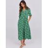 imageANRABESS Womens Casual Summer Ruffle Short Sleeve T Shirts Maxi Dress 2025 Fall V Neck Flowy Tiered Boho Beach DressesGreen Floral