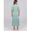 imageANRABESS Womens Casual Summer Ruffle Short Sleeve T Shirts Maxi Dress 2025 Fall V Neck Flowy Tiered Boho Beach DressesLight Green Floral