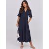 imageANRABESS Womens Casual Summer Ruffle Short Sleeve T Shirts Maxi Dress 2025 Fall V Neck Flowy Tiered Boho Beach DressesNavy Blue