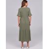 imageANRABESS Womens Casual Summer Ruffle Short Sleeve T Shirts Maxi Dress 2025 Fall V Neck Flowy Tiered Boho Beach DressesOlive