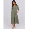 imageANRABESS Womens Casual Summer Ruffle Short Sleeve T Shirts Maxi Dress 2025 Fall V Neck Flowy Tiered Boho Beach DressesOlive