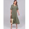 imageANRABESS Womens Casual Summer Ruffle Short Sleeve T Shirts Maxi Dress 2025 Fall V Neck Flowy Tiered Boho Beach DressesOlive
