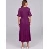 imageANRABESS Womens Casual Summer Ruffle Short Sleeve T Shirts Maxi Dress 2025 Fall V Neck Flowy Tiered Boho Beach DressesPurple