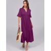 imageANRABESS Womens Casual Summer Ruffle Short Sleeve T Shirts Maxi Dress 2025 Fall V Neck Flowy Tiered Boho Beach DressesPurple