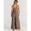 imageANRABESS Womens Jumpsuits Overalls Wide Leg Casual Summer Outfits Linen Rompers Jumpers Sleeveless Straps 2025 ClothesBrown
