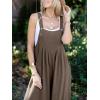 imageANRABESS Womens Jumpsuits Overalls Wide Leg Casual Summer Outfits Linen Rompers Jumpers Sleeveless Straps 2025 ClothesBrown