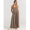 imageANRABESS Womens Jumpsuits Overalls Wide Leg Casual Summer Outfits Linen Rompers Jumpers Sleeveless Straps 2025 ClothesBrown