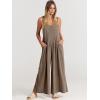 imageANRABESS Womens Jumpsuits Overalls Wide Leg Casual Summer Outfits Linen Rompers Jumpers Sleeveless Straps 2025 ClothesBrown