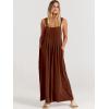 imageANRABESS Womens Jumpsuits Overalls Wide Leg Casual Summer Outfits Linen Rompers Jumpers Sleeveless Straps 2025 ClothesDark Brown