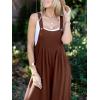 imageANRABESS Womens Jumpsuits Overalls Wide Leg Casual Summer Outfits Linen Rompers Jumpers Sleeveless Straps 2025 ClothesDark Brown