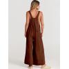 imageANRABESS Womens Jumpsuits Overalls Wide Leg Casual Summer Outfits Linen Rompers Jumpers Sleeveless Straps 2025 ClothesDark Brown