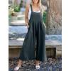 imageANRABESS Womens Jumpsuits Overalls Wide Leg Casual Summer Outfits Linen Rompers Jumpers Sleeveless Straps 2025 ClothesDark Grey