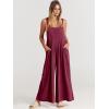 imageANRABESS Womens Jumpsuits Overalls Wide Leg Casual Summer Outfits Linen Rompers Jumpers Sleeveless Straps 2025 ClothesFuchsia