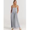 imageANRABESS Womens Jumpsuits Overalls Wide Leg Casual Summer Outfits Linen Rompers Jumpers Sleeveless Straps 2025 ClothesGrey