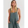 imageANRABESS Womens Jumpsuits Overalls Wide Leg Casual Summer Outfits Linen Rompers Jumpers Sleeveless Straps 2025 ClothesGrey Blue