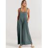 imageANRABESS Womens Jumpsuits Overalls Wide Leg Casual Summer Outfits Linen Rompers Jumpers Sleeveless Straps 2025 ClothesGrey Blue