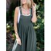 imageANRABESS Womens Jumpsuits Overalls Wide Leg Casual Summer Outfits Linen Rompers Jumpers Sleeveless Straps 2025 ClothesGrey Blue