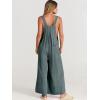 imageANRABESS Womens Jumpsuits Overalls Wide Leg Casual Summer Outfits Linen Rompers Jumpers Sleeveless Straps 2025 ClothesGrey Blue